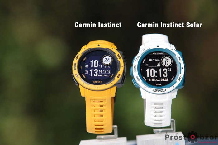 Внешний вид моделей Garmin Instinct и Instinct Solar Surf Edition