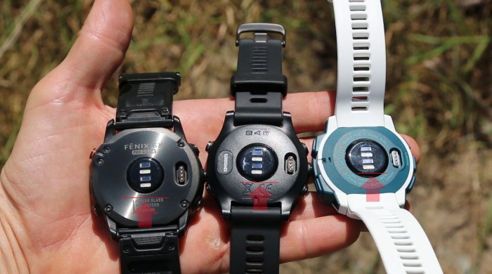 Оптические датчики пульса HR в моделях Garmin Instinct Solar - Fenix 6X Pro Solar -  Forerunner 945