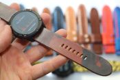 Кожаный ремешок цвета Хаки для часов Garmin Fenix