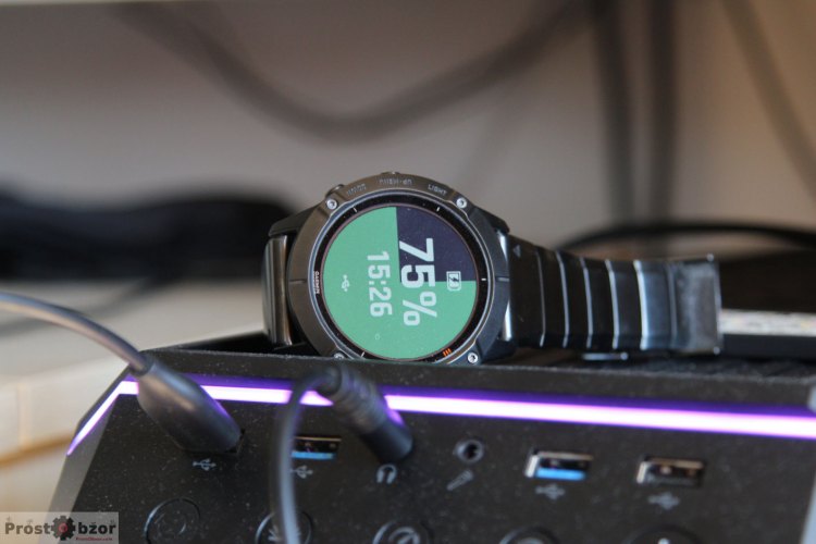 Подключение часов Garmin Fenix 6X к ПК с помощью USB кабеля
