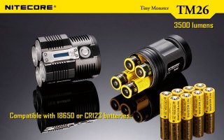 Аккумуляторные батареи фонаря Nitecore TM26