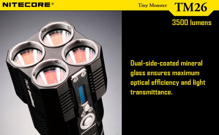 4 светодиода Cree XM-L U2 Nitecore TM26