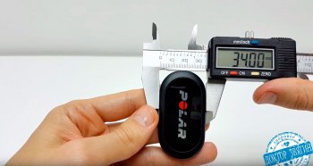 Размеры нагрудного пульсометра Polar H10