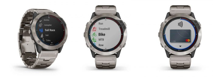 Внешний вид часов Garmin Quatix 6X Solar - опции часов