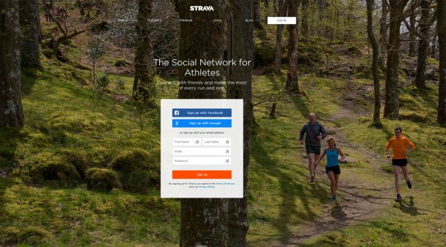 Strava - главное окно портала для спортсменов