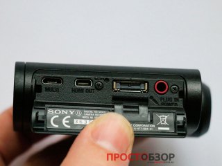 Sony HDR-AS30VR разьемы камеры