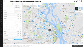 Карта маршрутов по Киеву для Garmin Connect