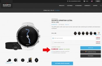 Цена на часы серии Suunto Spartan Ultra