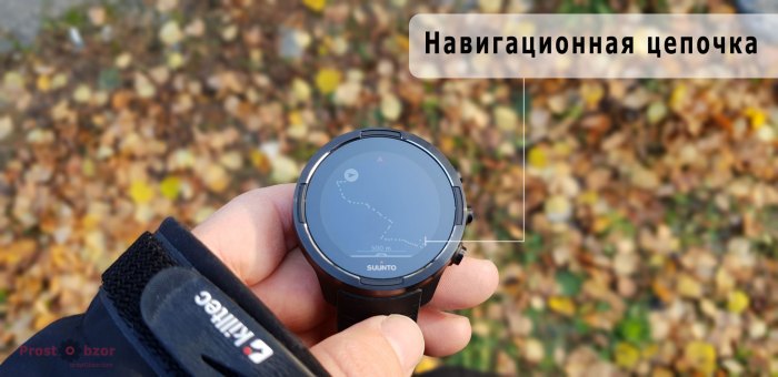 Навигационная цепочка маршрута часов Suunto 9 Baro Black