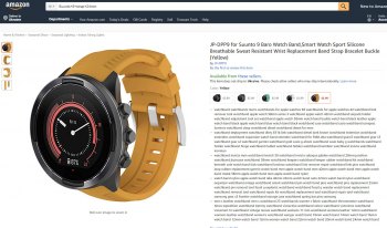 Примеры продаж ремешков Suunto 9 на Amazon