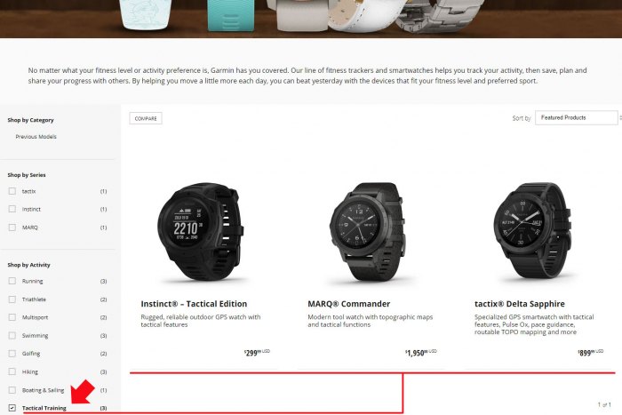 Фильтр тактических часов Garmin  - instinct tactical, MARQ Commander, Tactix Delta