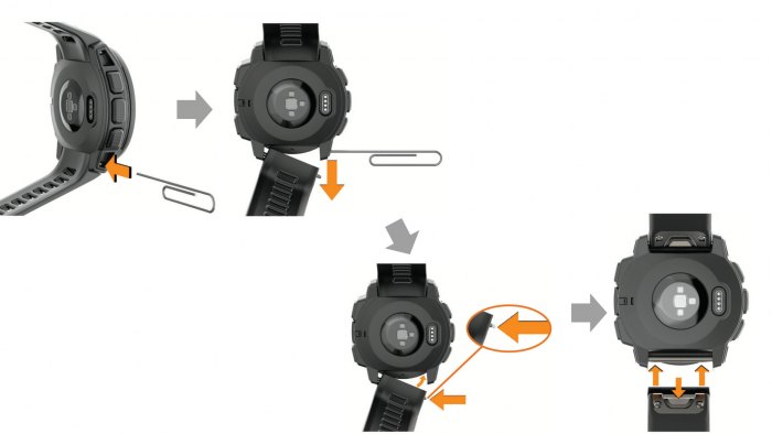 Как снять ремешок Garmin Instinct Tactical Edition