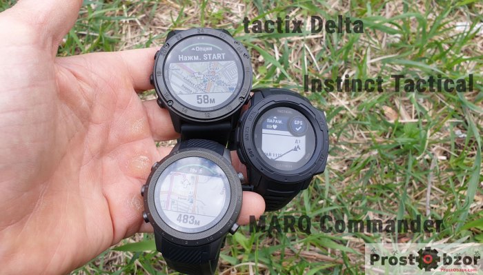 Карты в часах Instinct Tactical Edition, tactix Delta Sapphire, MARQ Commander