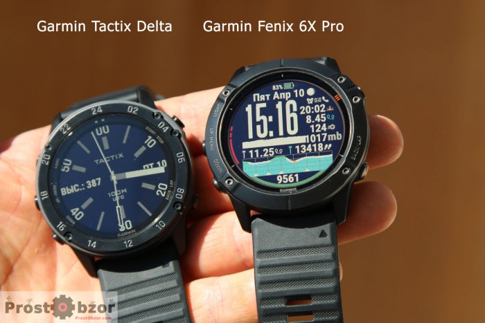 Сравнение часов Garmin Tactix Delta и Fenix 6X Pro