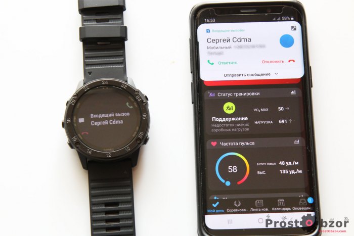 Управление телефоном с помощью часов Garmin Tactix Delta