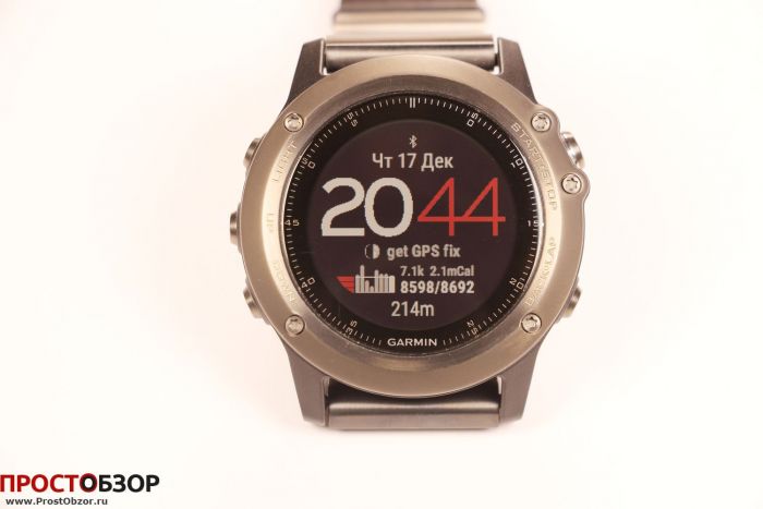 Циферблат Fenix 3 - Clarity Activity Black днем