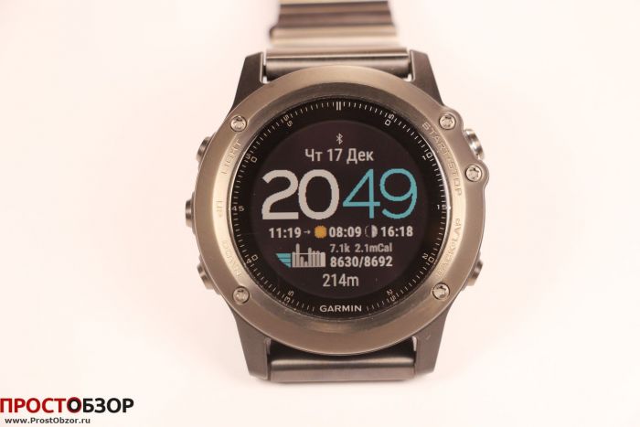Циферблат Fenix 3 - Clarity Activity Black ночью