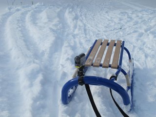 Установка камеры Sony с помощью крепления VCT-RBM1 на санках