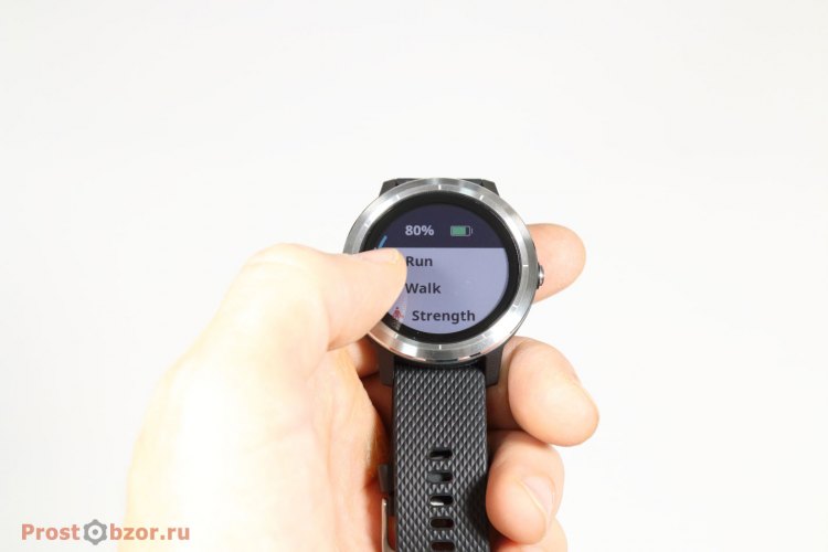Маленький текст в меню активностей Vivoactive 3