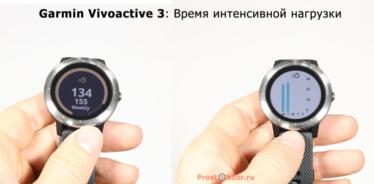 Интенсивная активность в часах Garmin Vivoactive 3
