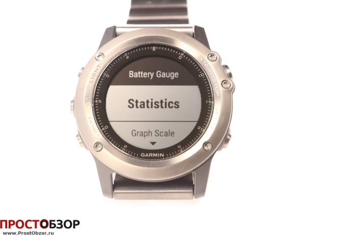 Garmin Fenix 3 - виджет Battery Gauge статистика