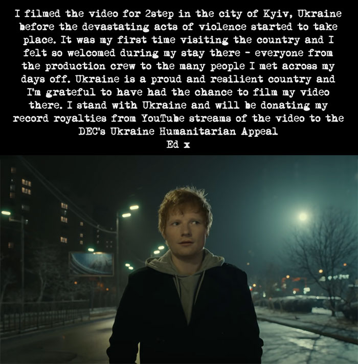 Ed Sheeran - 2step (feat. Lil Baby) - поддержка Украины, съемки в Киеве