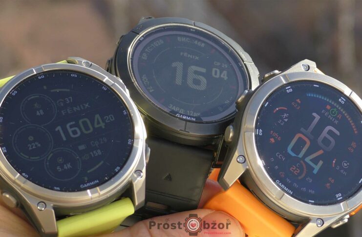 Сравнение корпуса, дисплея и безеля часов garmin fenix 8 51мм и fenix 7X Pro
